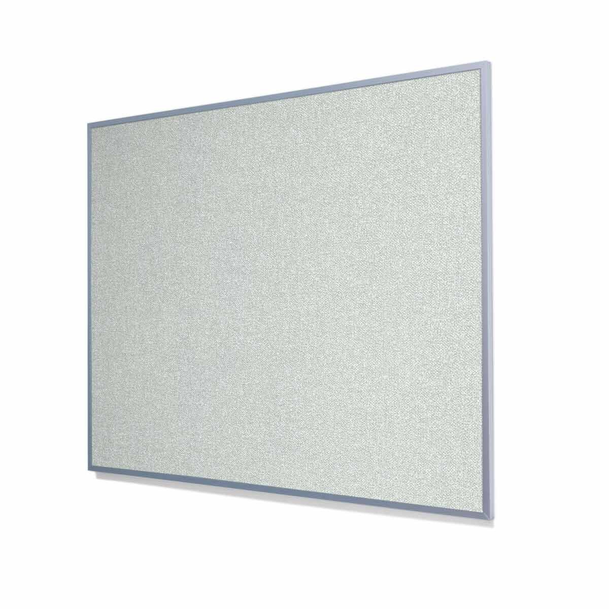Type II Woven Vinyl Koroseal Linden Winthrope Cork Board with Narrow Light Aluminum Frame